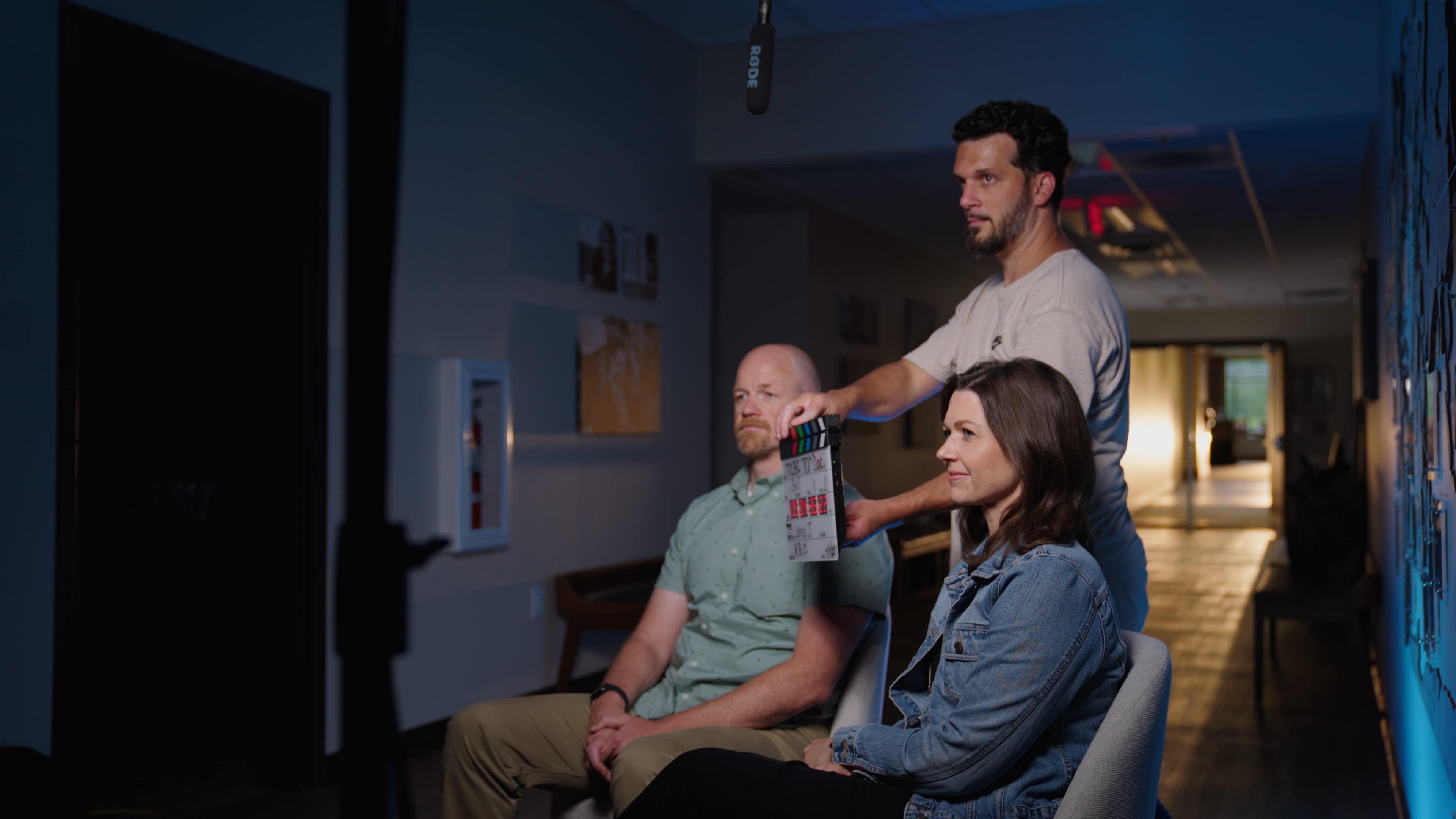 Lenny J directing on set for a Winston-Salem production